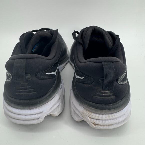 HOKA Bondi 8 Black White Women’s Running Shoes Size 9B Cushioned Sneakers - Picture 4 of 7